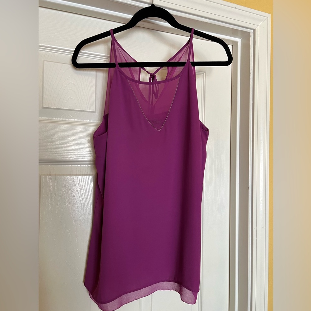 White House Black Market Fuchsia Top